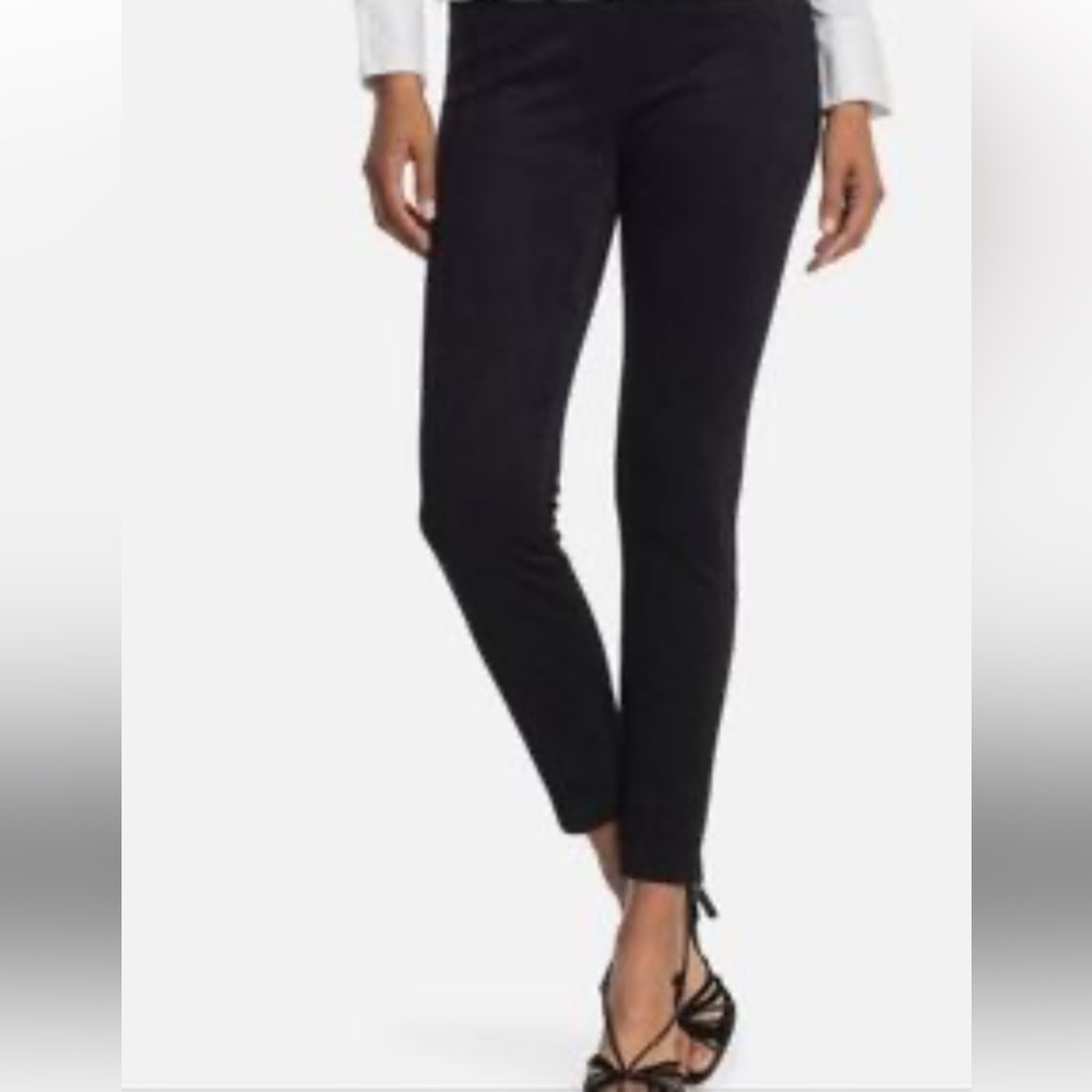 T Tahari Woman pull up vegan suede leggings